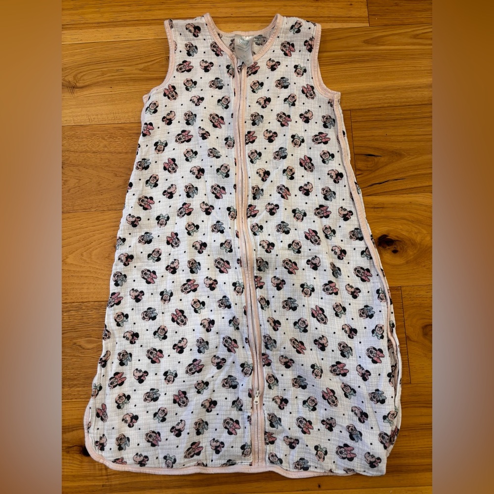 aden + anais Minnie Mouse muslin sleep sack, XL (18+ months)